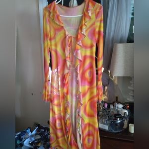 Sheer Bell Sleeve Duster